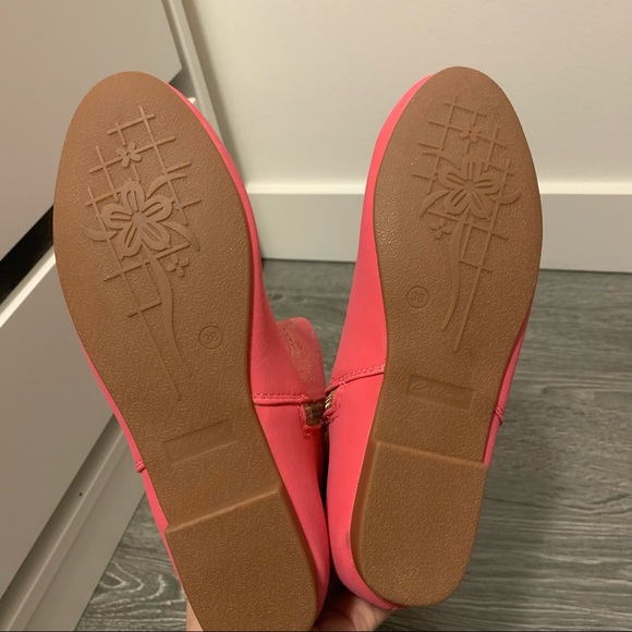 Hot Pink Eyelet Booties - Picture 4 of 4